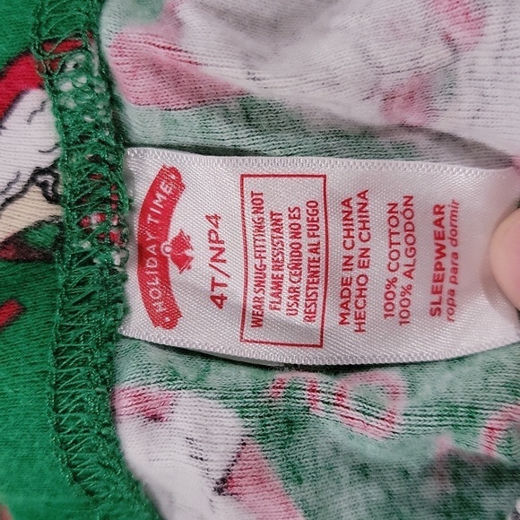 5/$10 Holiday Time size 4T toddler boys pajama pants Santa graphic says Yo Yo yo - Picture 4 of 5